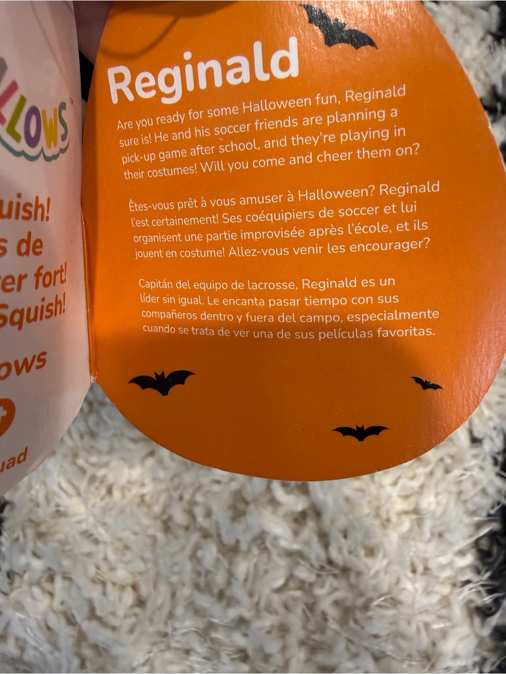 Squishmallows Reginald Vampire Corgi Halloween Treat Pail Plush Bucket NWT - Picture 8 of 9